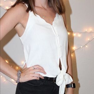 Francesca’s white tank top with tags